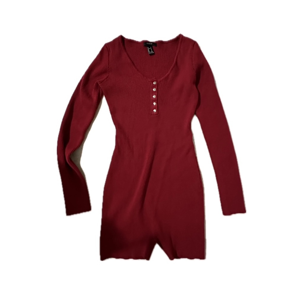 Burgundy One piece/ Romper